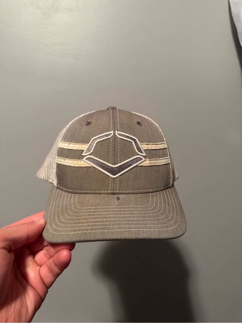 Evo shield Neutral Taupe Trucker Hat with Mesh Back
